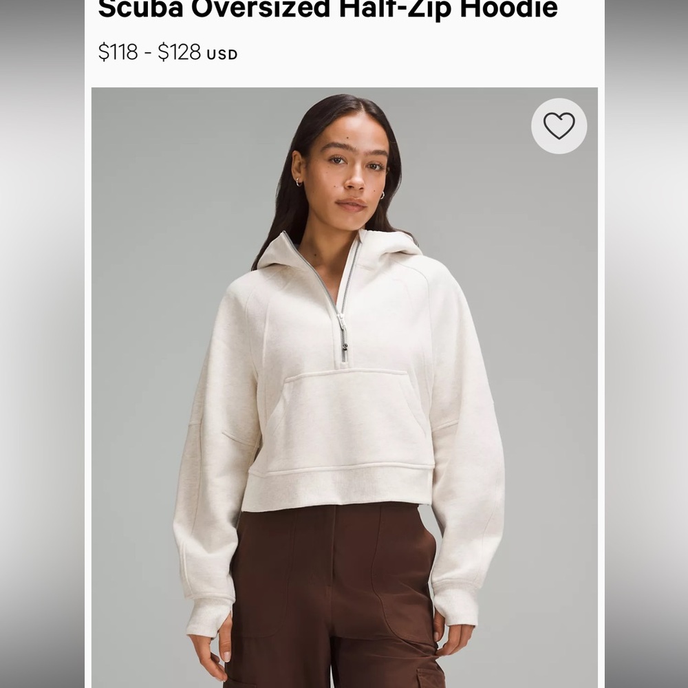Lululemon heather bone sweatshirt scuba